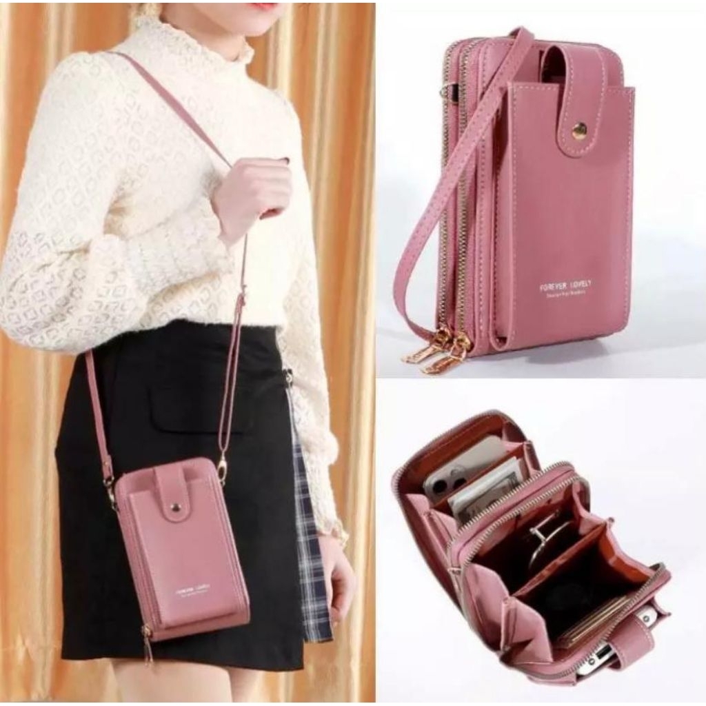 Tas slempang korea mode /Tas hp multifungsi lucu