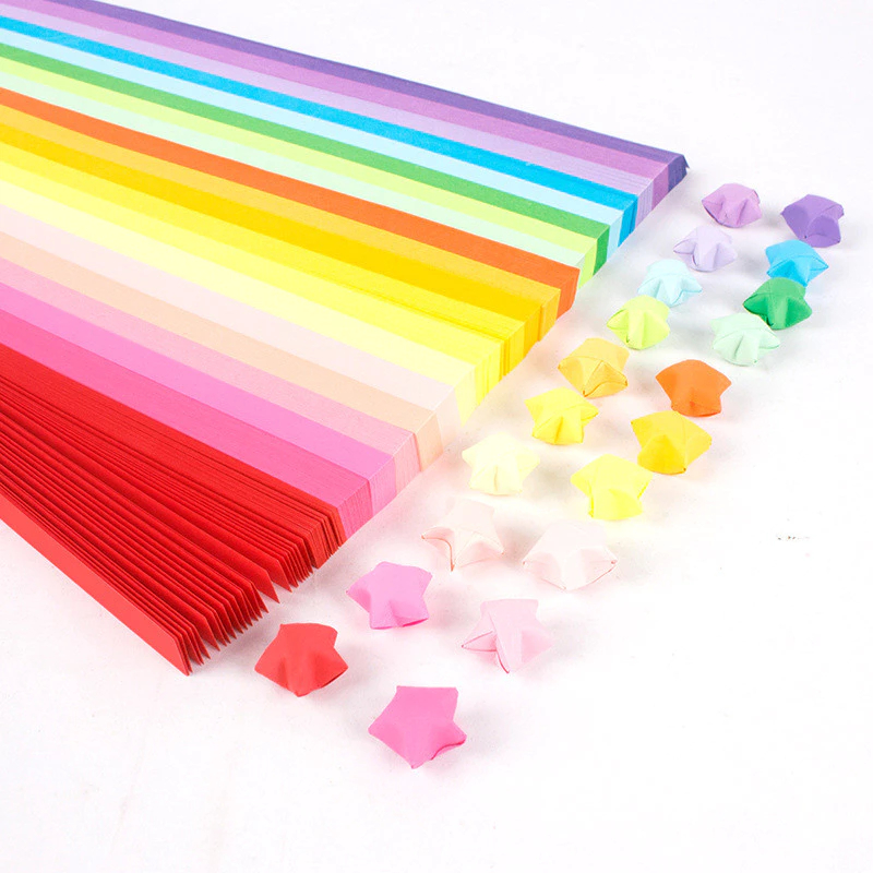 

Lembar Kertas Origami Bintang / Lucky Star / DIY / Paper Craft 7 Warna