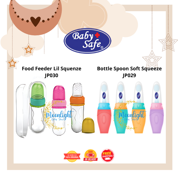 Baby Safe Bottle Spoon Soft Squeeze JP029 Botol Sendok Makan Bayi Food Feeder Lil Squeeze JP030