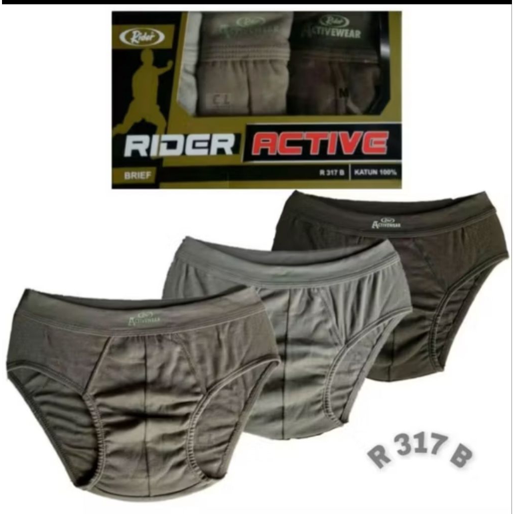 CD I Celana Dalam Rider 317 Active Ukuran M-XL I Celana Dalam Laki-Laki Rider 317