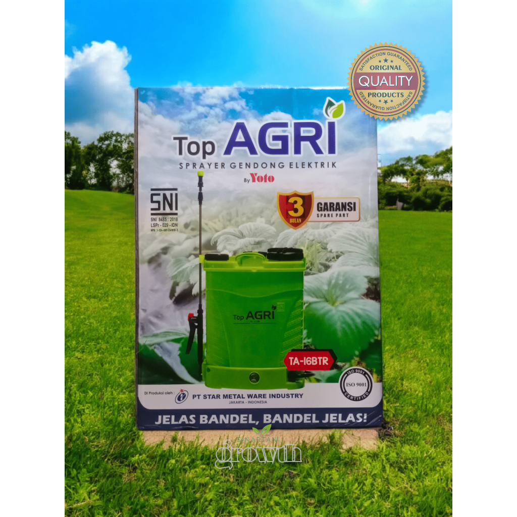 Tangki Elektrik/Sprayer Gendong Elektrik Top Agri 16Liter SNI