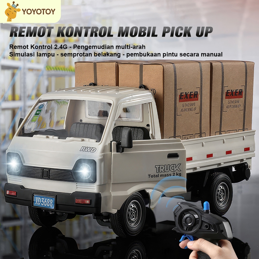 2.4Ghz Mobil Remote Control 1:16 RC Pick UP RC Carry Pick UP Mobil Mobilan 2WD Mainan Anak