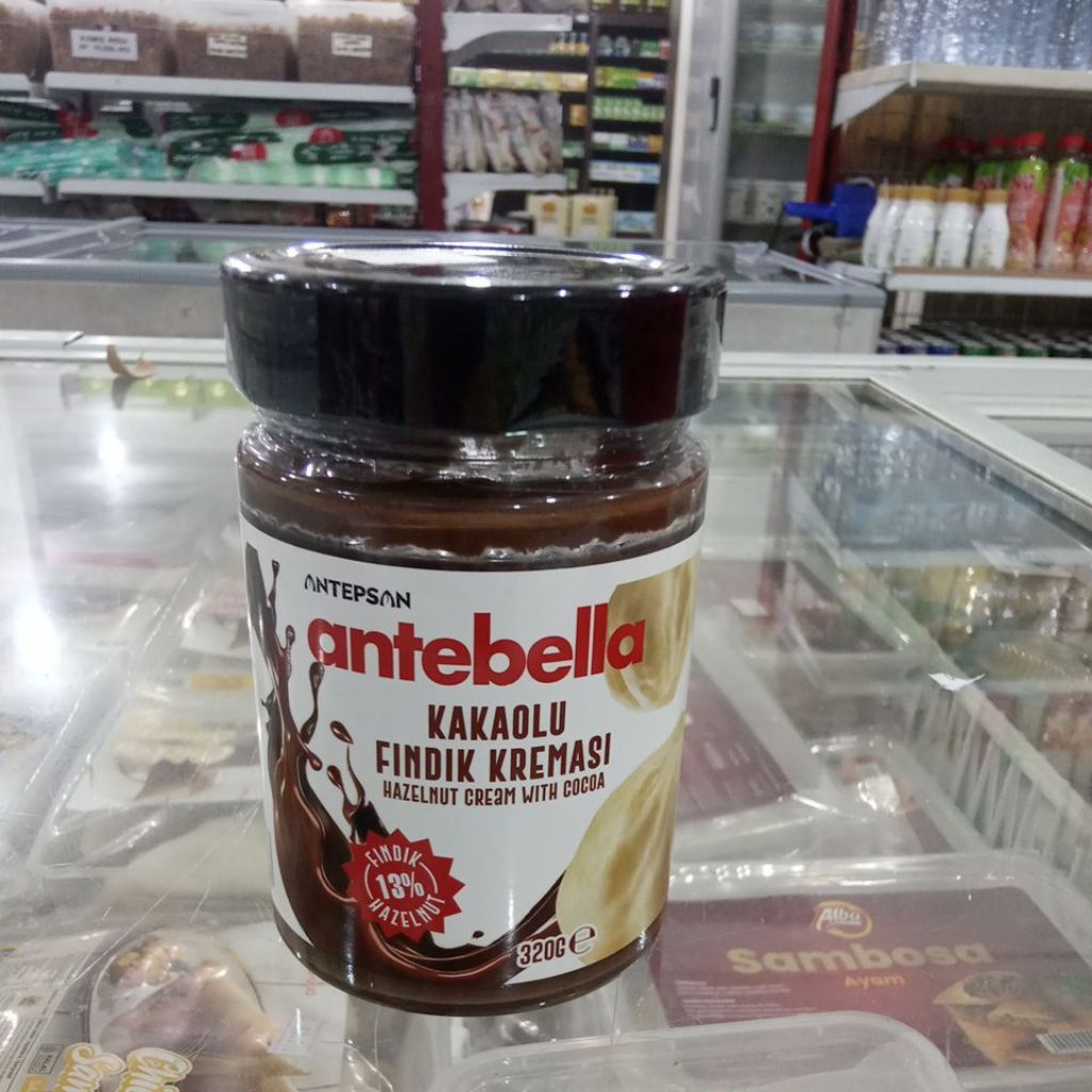 

ANTEBELLA KAKAOLU FINDIM KREMASI HAZELNUT CREAM WITH COCOA 13% BERAT BERSIH 320GR
