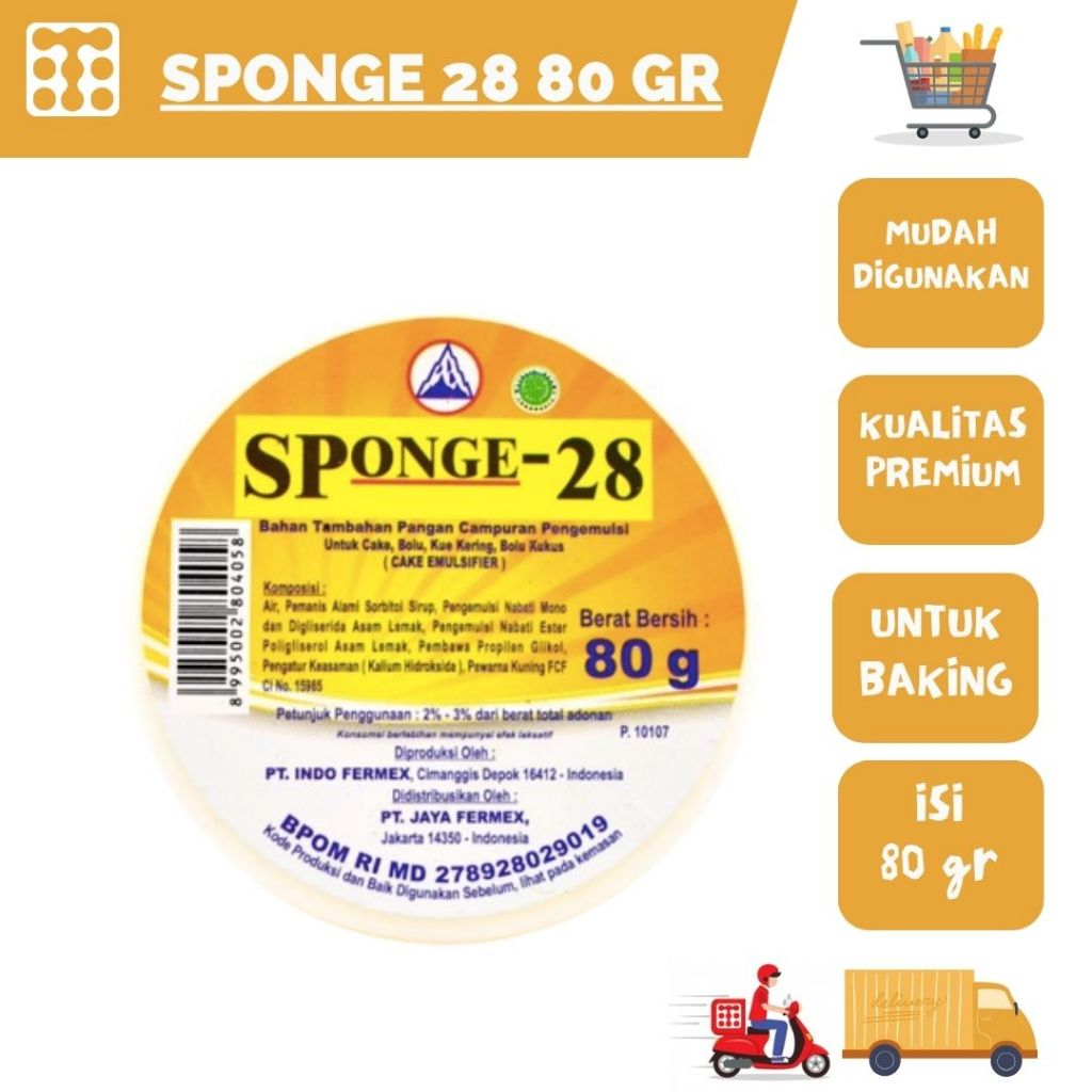 

SPONGE 28 UKURAN KEMASAN 80 GRAM