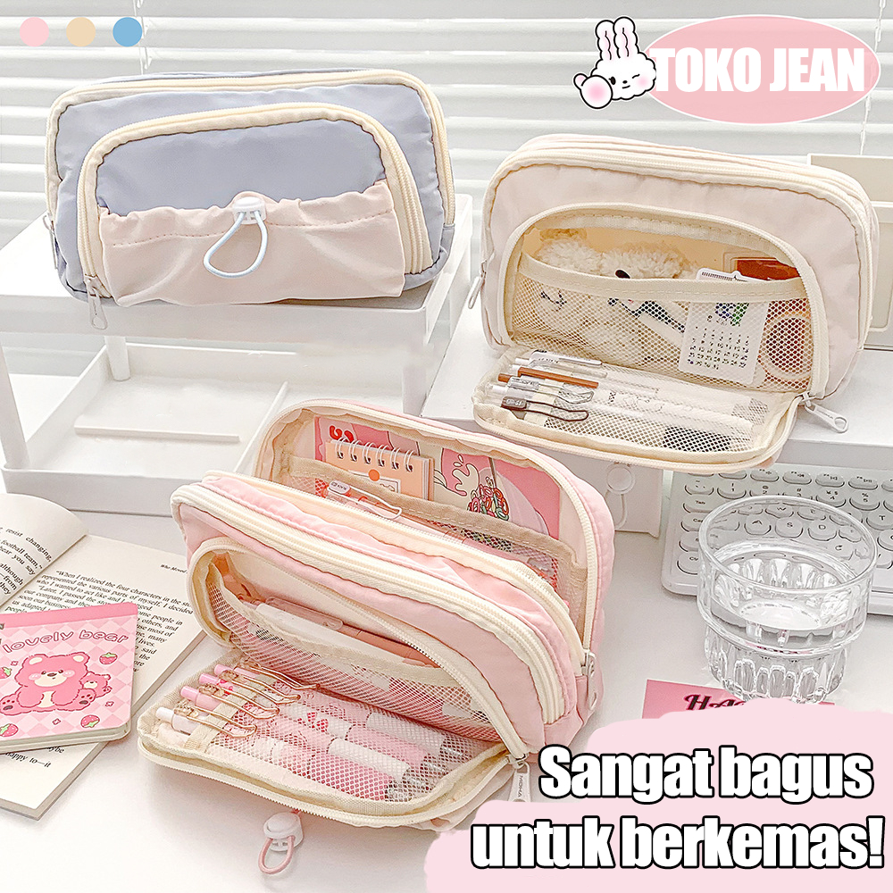 

Tas PenaTempat Pencil Tas Pensil kapasitas besar Tempat alat tulis kotak pensil aesthetic