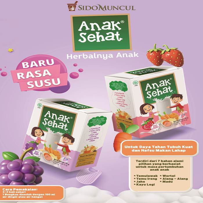 

Anak Sehat Susu Anggur 7's - Daya TahanTubuh dan Nafsu Makan