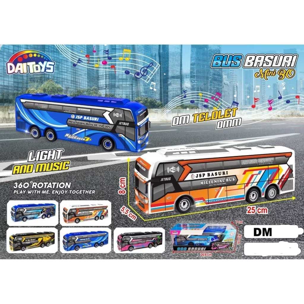 DM-26 PROMO MAINAN MOBIL BIS BASURI MINI TELOLET
