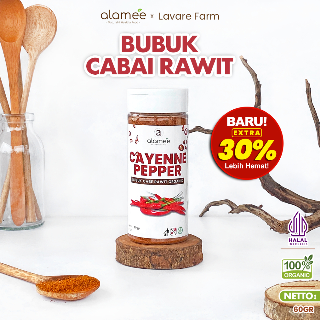 

ALAMEE Cabai Bubuk Rawit Cayenne Pepper Seasoning Powder Cabe Bumbu Masak Dapur 60gr BUMA