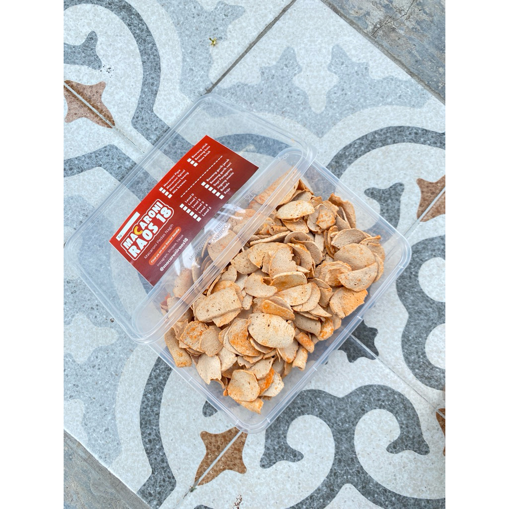 

Basreng koin pedas nagih ukuran box | Macaroniraos18