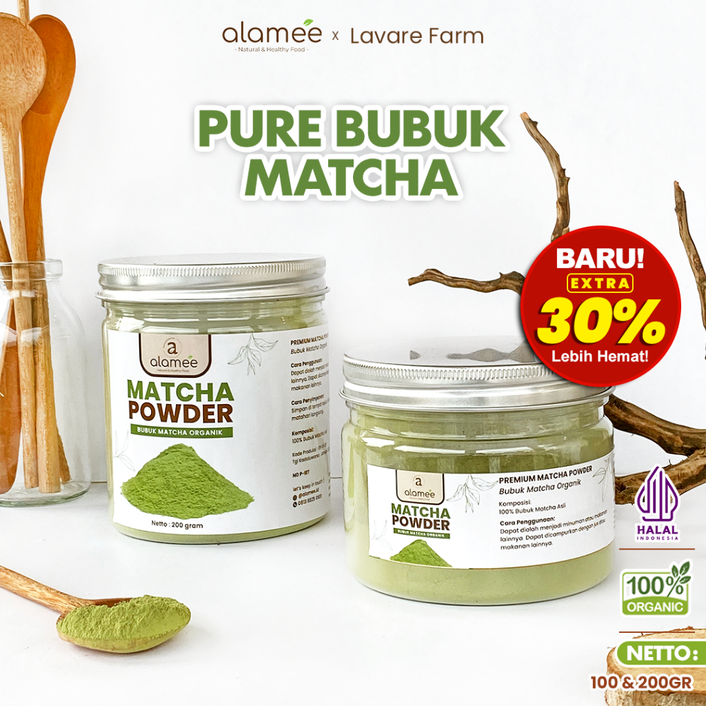 

ALAMEE Matcha Powder Minuman Teh Matca Tea Bubuk Premium Tanpa Gula BUMA