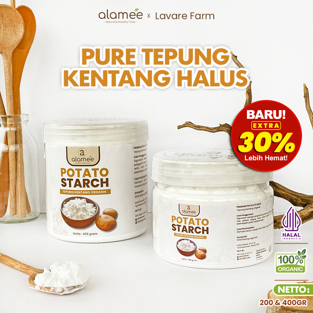 

ALAMEE Tepung Kentang Potato Starch Kue Organik Premium Halus Gluten Free BUMA