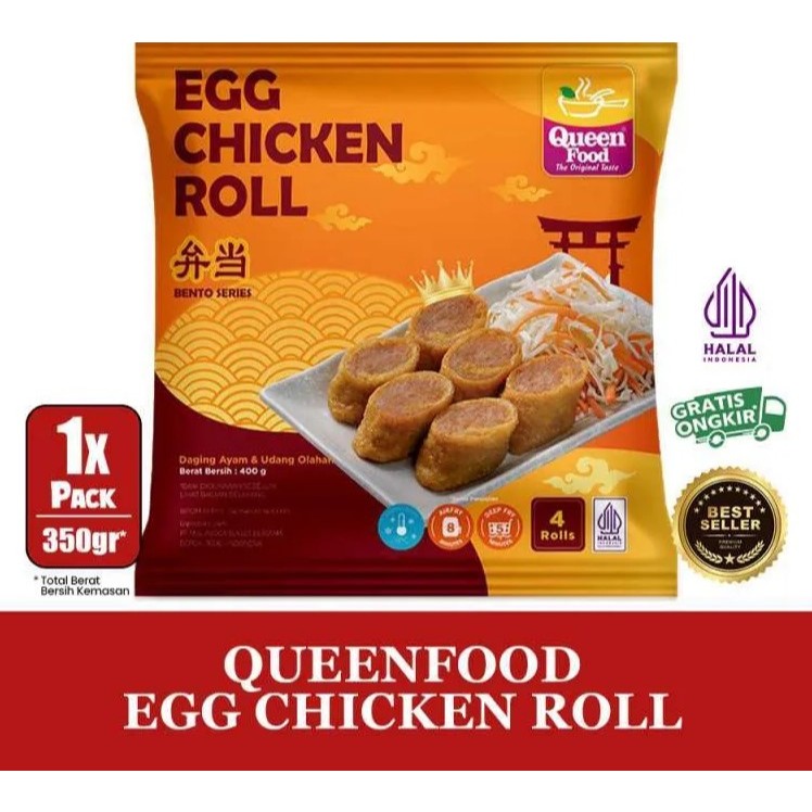 

Bento Queen Food / Egg Chiken Roll 400 gr Isi 4 Pcs