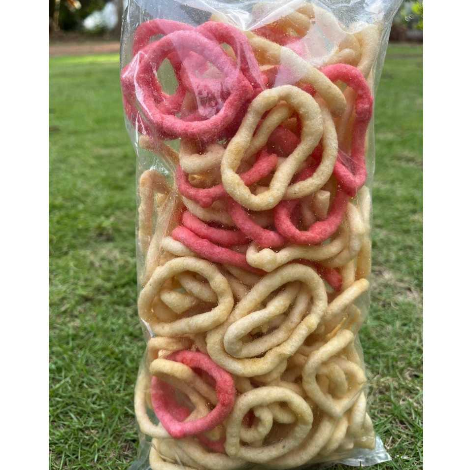 

Lanting Singkong Original Oleh - oleh Asli Khas Kebumen - Klanting Singkong Merah Putih Kemasan 250 Gram - Lanting Asin Gurih Renyah