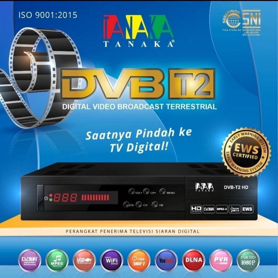 Set Top Box Tanaka DVB T2 Digital TV Wifi Youtube EWS garansi resmi/ bodi besi