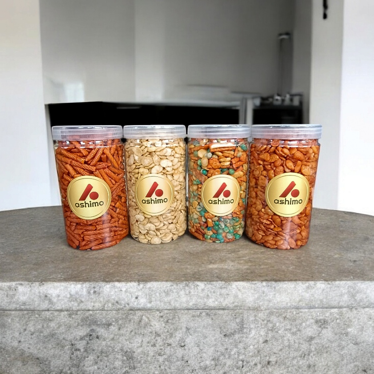 

Aneka Cemilan Kacang Kemasan Toples 1000 ml | Kacang Mix | Kacang Koro | Pang Pang