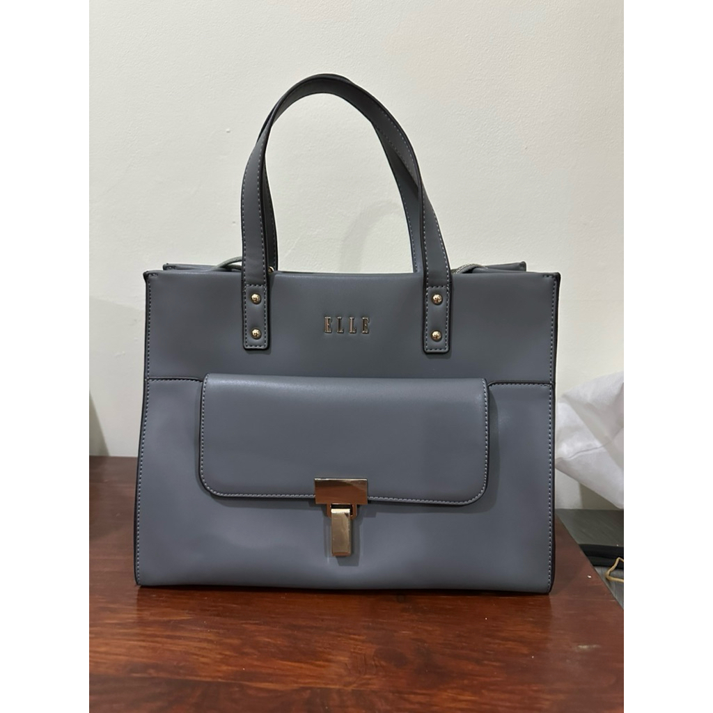 100% Auth  Preloved Elle Hand Bag | Tas Kantor Elle | Tote Bag Wanita Elle | Tote Bag Abu Elle | Tot