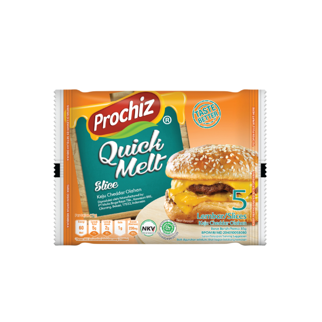 

[oddsolshop] pekanbaru/Prochiz Quick Melt Slice 5 Lembar Keju Cedar Olahan Cheddar Cheese Burger