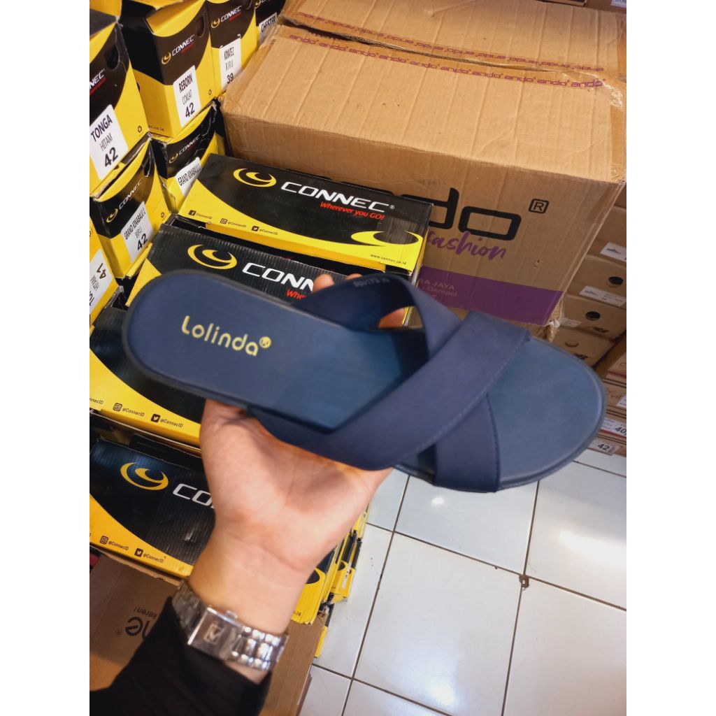 sendal flat lolinda tali silang