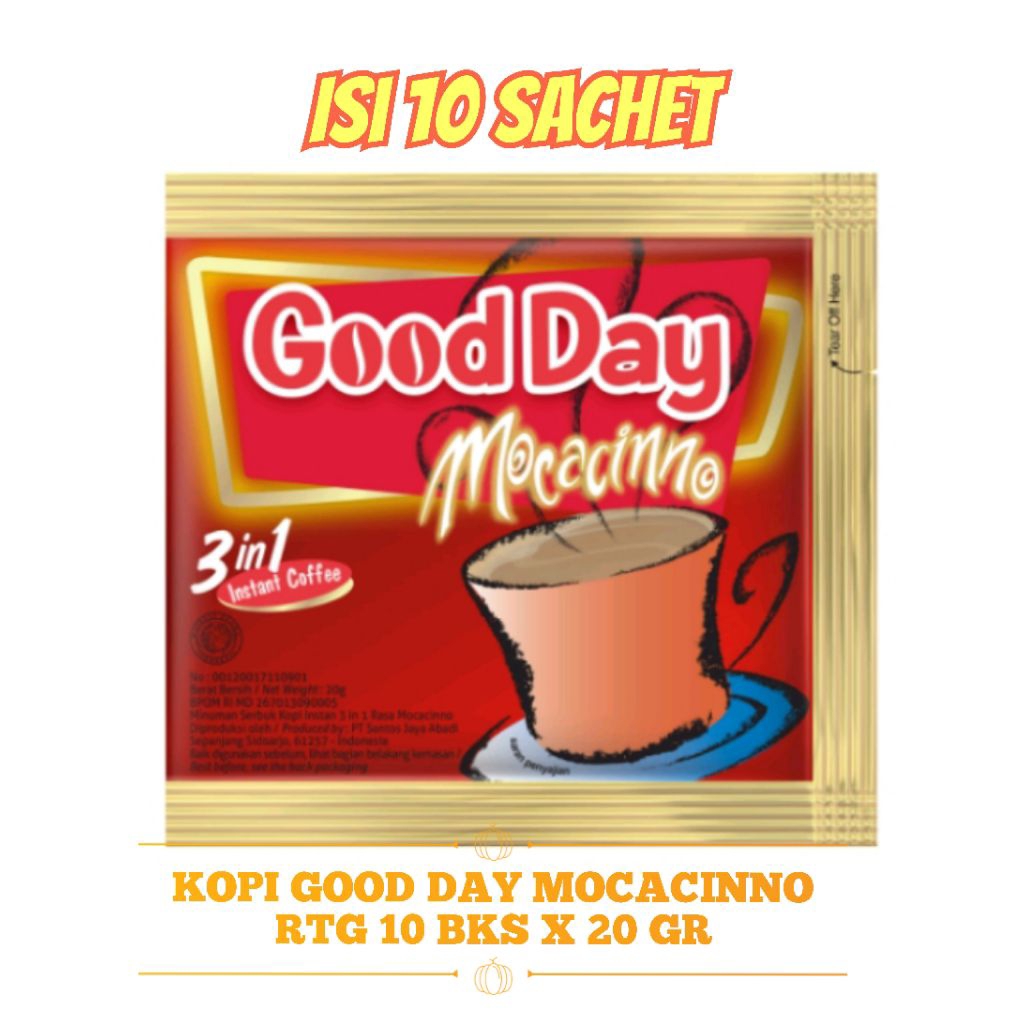 

KOPI GOOD DAY MOCACINNO 10 BKS X 20 GRAM