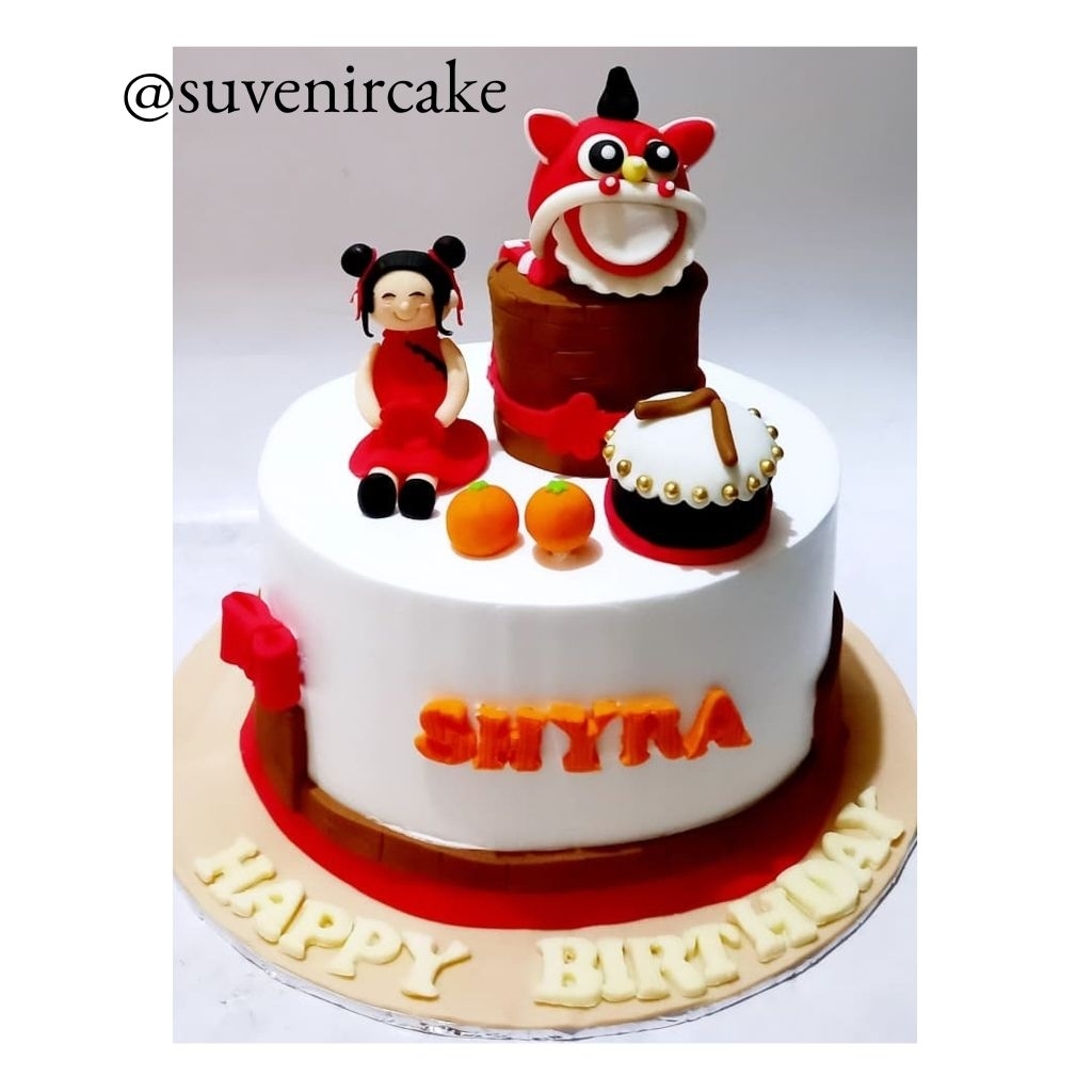 

cake barongsai/barongsai cake/kue ulang tahun barongsai/kue ultah barongsai