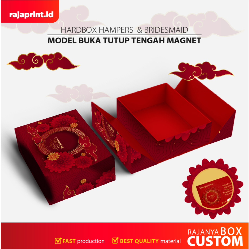 

Hardbox kue / box buka tutup tengah / hardbox custom / bloombox / hardbox / hardbox hampers / hard box