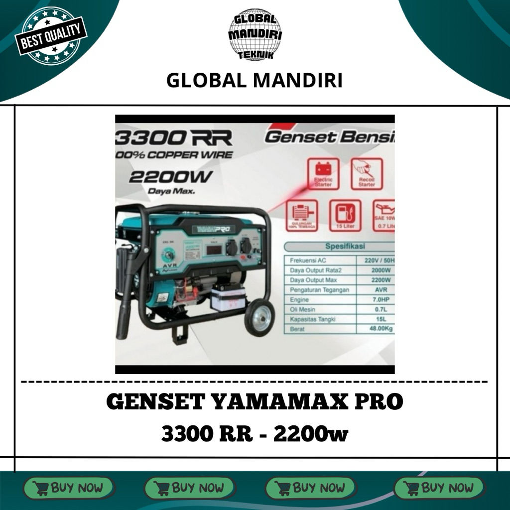GENSET YAMAMAX PRO ( 3300 RR - 2200 W ) MURAH KUAT BERKUALITAS
