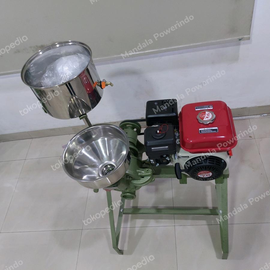 mesin giling pembuat tahu / tempe kedelai 6" termasuk mesin penggerak