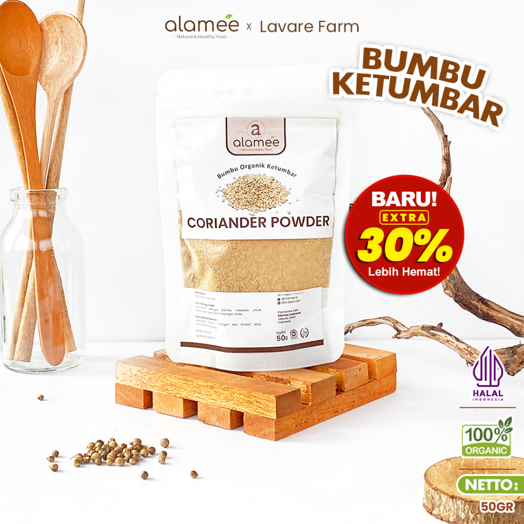 

Ketumbar Bubuk Organik Bumbu Dapur Coriander Powder Rempah Rimpang Murni Asli Tanpa Campuran Bumbu Organik
