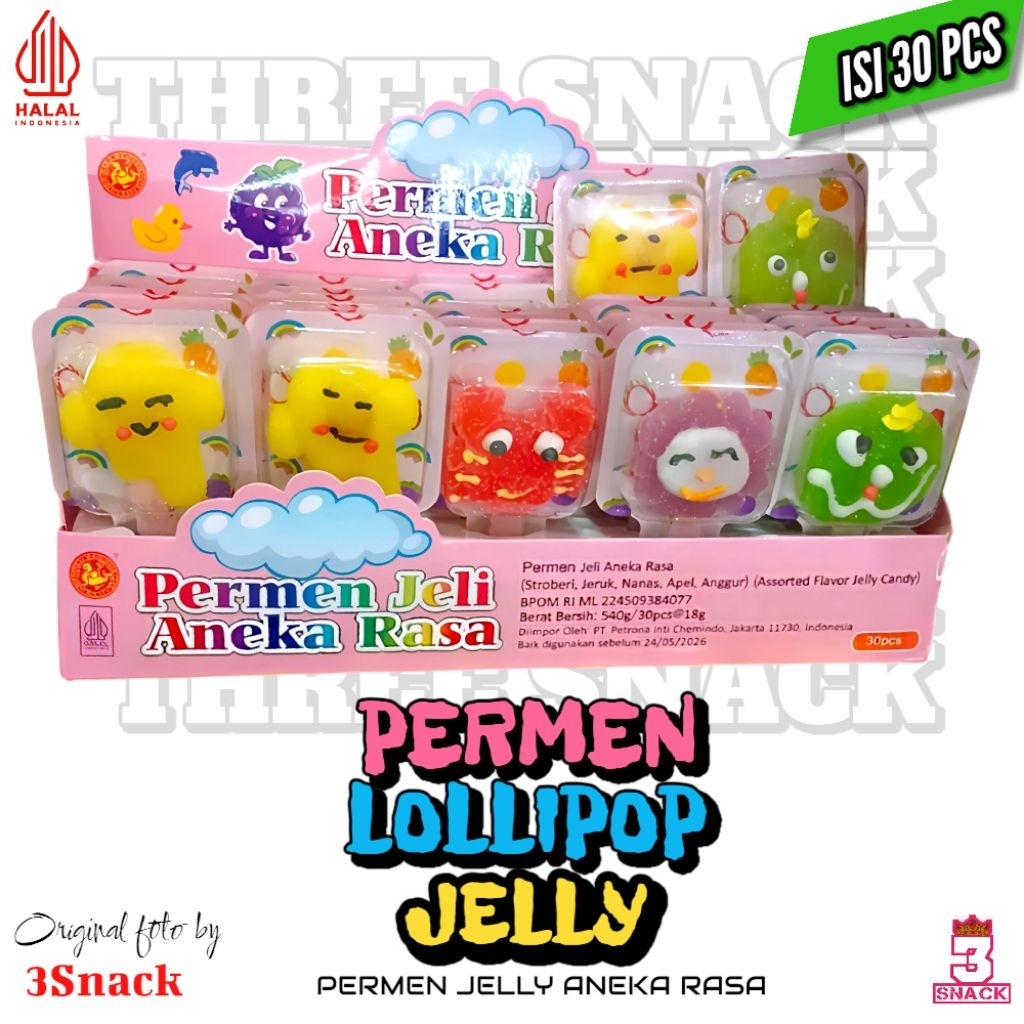 

Permen Lunak Jelly Aneka Rasa 1 Box Isi 30 Pcs