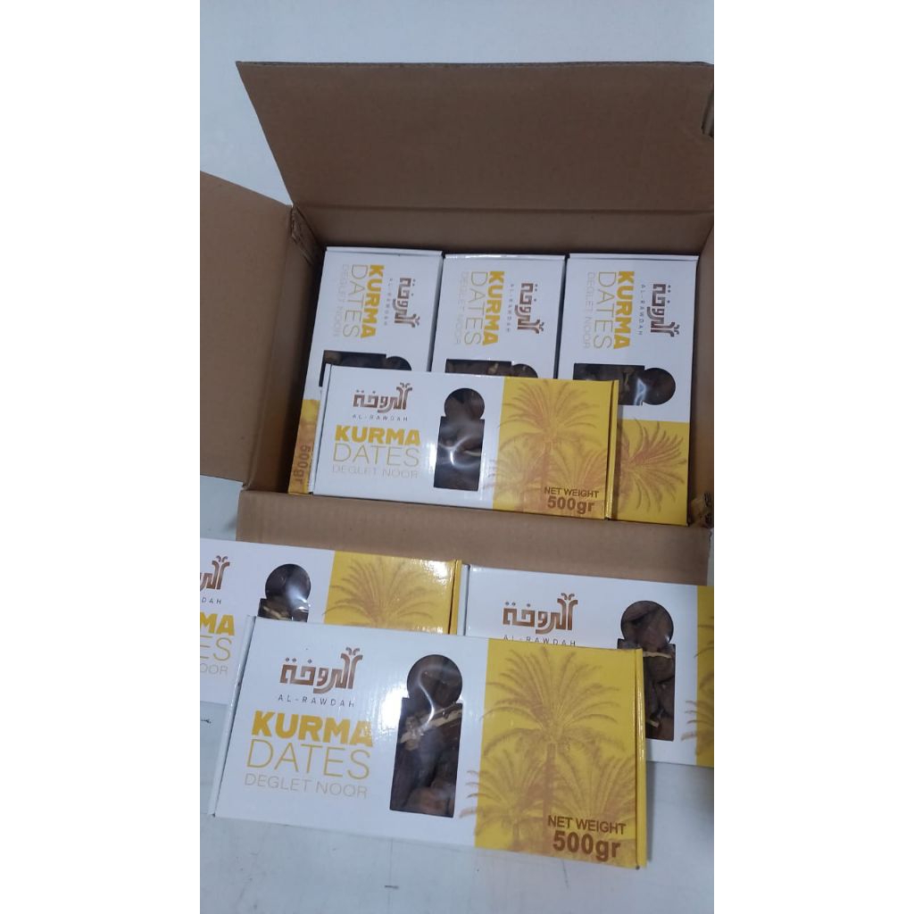 Kurma Dates Deglet Noor Al-Rawdah Kurma Tangkai