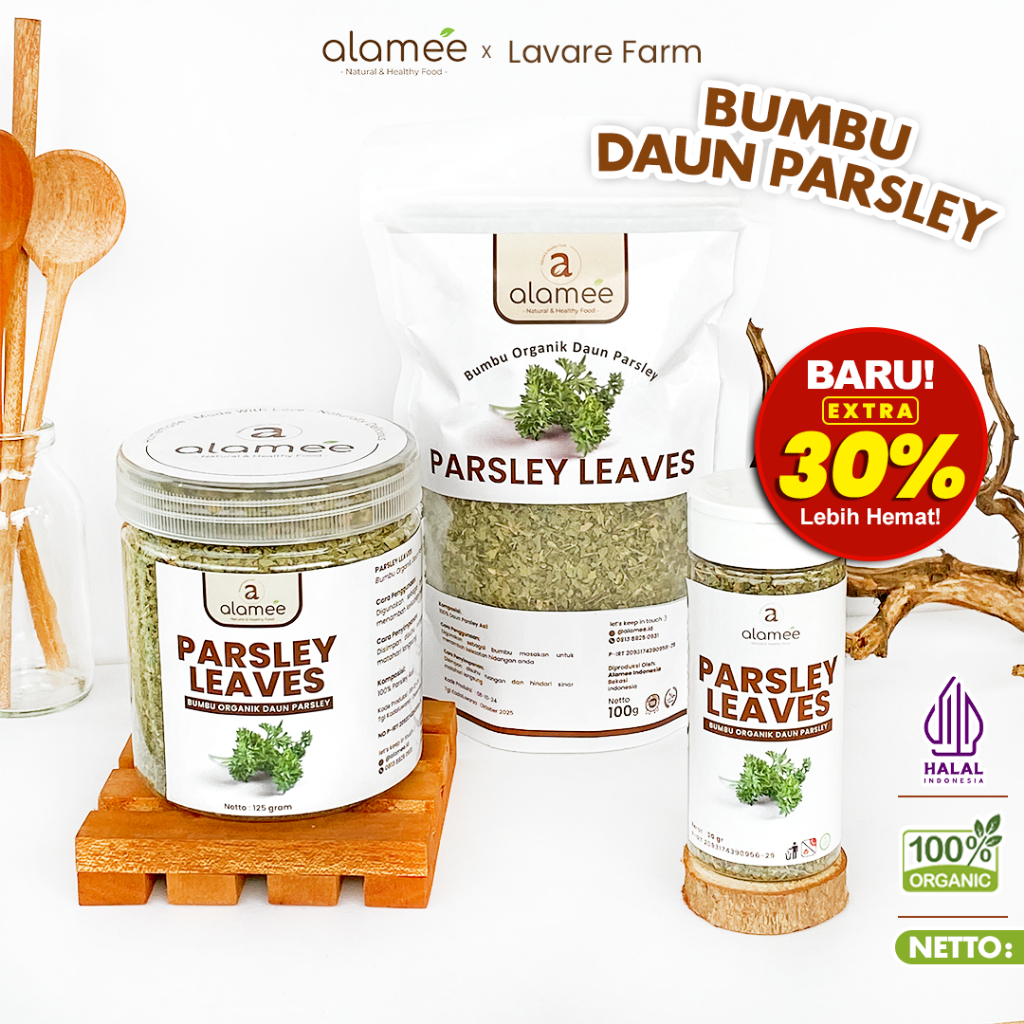 

Daun Parsley Dried Persley Flakes Peterseli Leaves Rempah Rimpang Murni Asli Tanpa Campuran Bumbu Organik 50gram dan 100gram