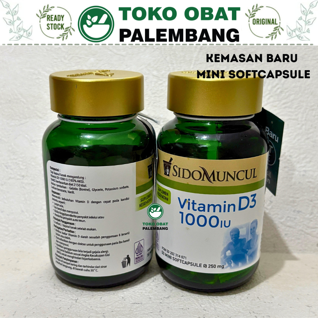 SIDOMUNCUL VITAMIN D3 1000IU 50 MINISOFTCASULE VIT D 3 SIDOMUNCUL D3 1000 IU VITAMIN D3 SIDO MUNCUL