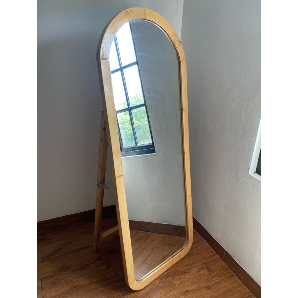 standing kaca kerangka jati belanda