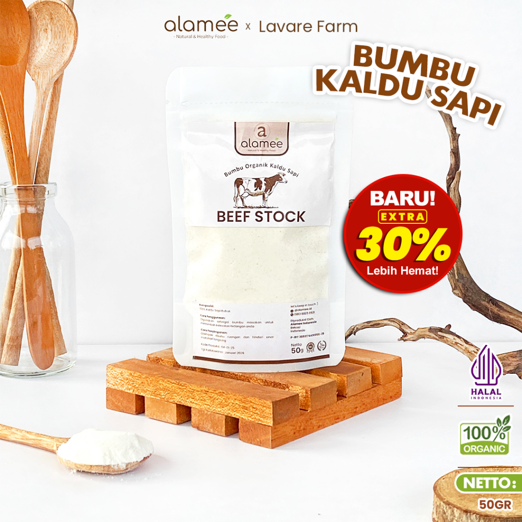 

Kaldu Sapi NON MSG Bubuk Penyedap Rasa Beef Stock Powder Extract Seasoning Murni Asli Tanpa Campuran Bumbu Organik 50gram