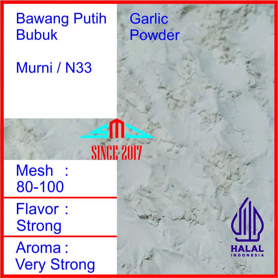 

Bawang Putih Bubuk Mixed 1 kg (N33) / Garlic Powder Best Quality 1000 gram / Rempah / Bumbu Masak / Spices