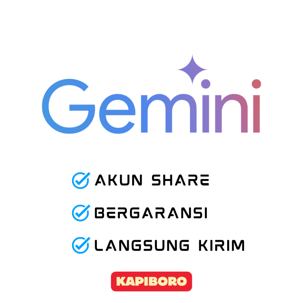 Google Gemini Advanced 30 Hari - 100% Private + Full Garansi , Gemini AI Premium PRO