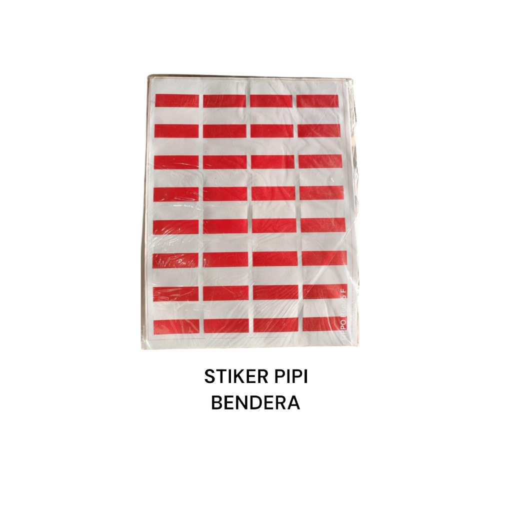 

Tempelan,stiker pipi bendera agustusan-indonesia 17 agustus
