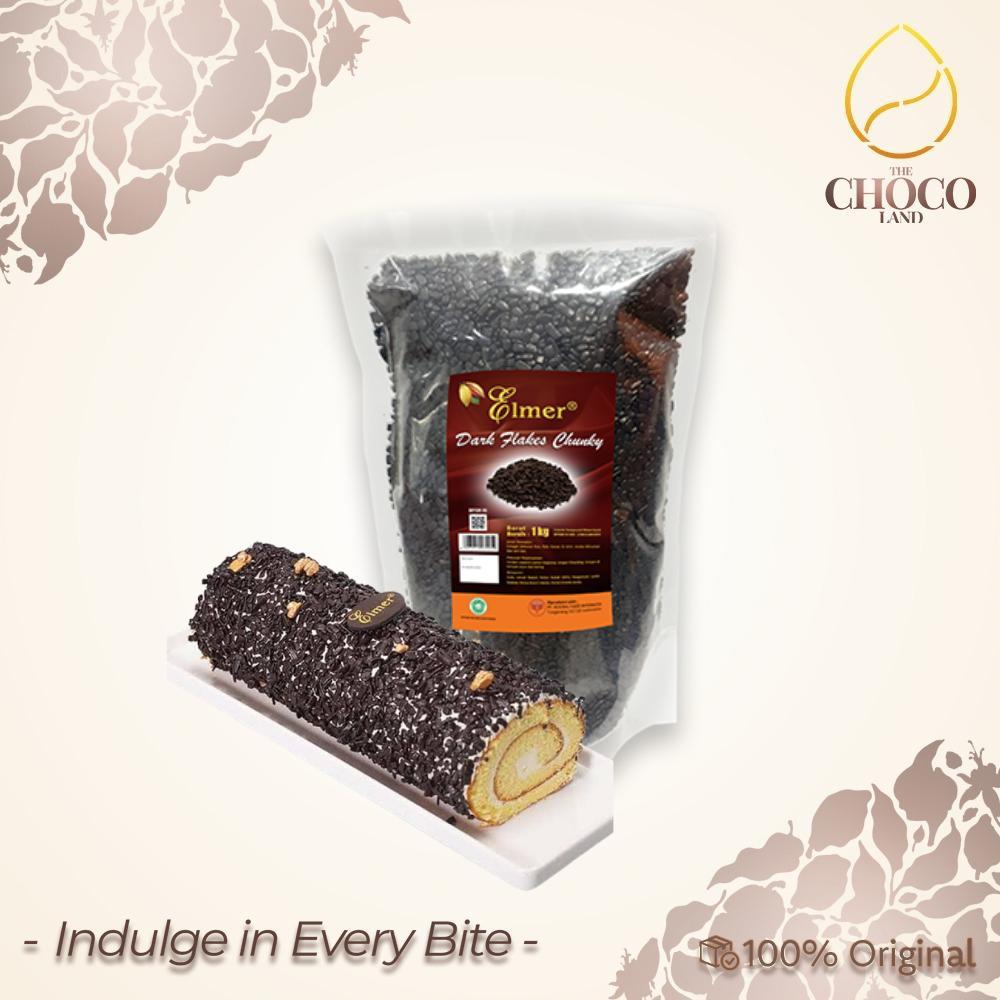 

Elmer Dark Chocolate Flakes Chunky 1 Kg Topping Coklat Hiasan Kue