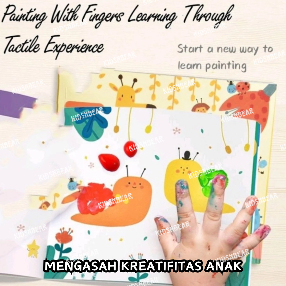 

[KIDSBEAR] Finger Paint - Cat Air - Finger Paint Set - Cat Lukis Anak - Washable Finger Paint -