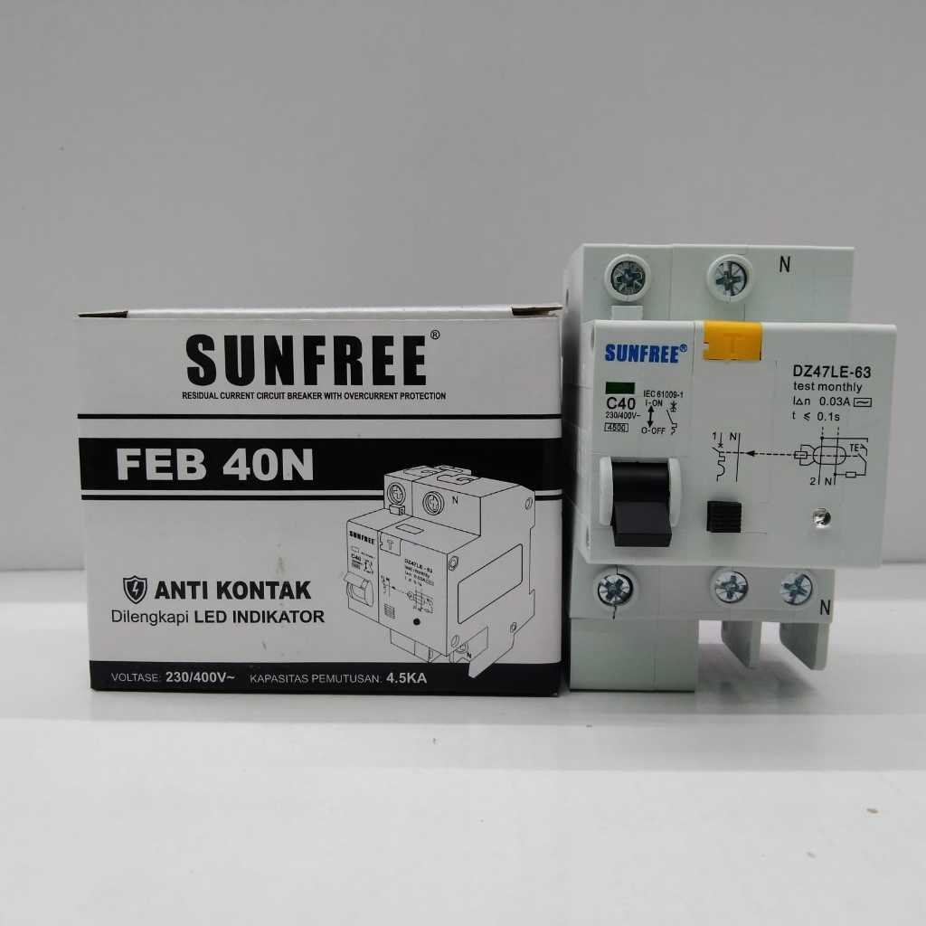 Anti Kontak Listrik Sunfree - ELCB 40 Ampere