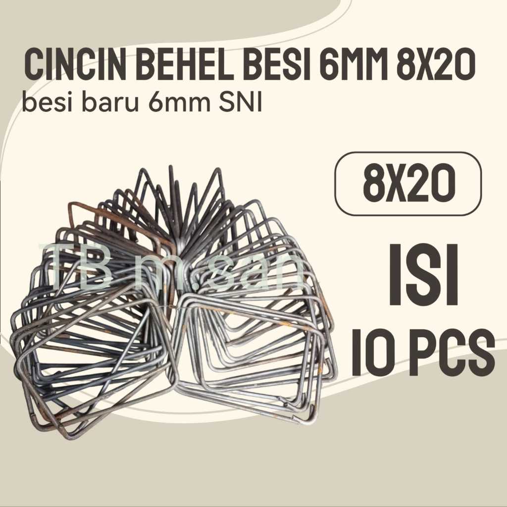 Cincin Behel Besi 6mm 8x20 10 pcs SNI TB.masan