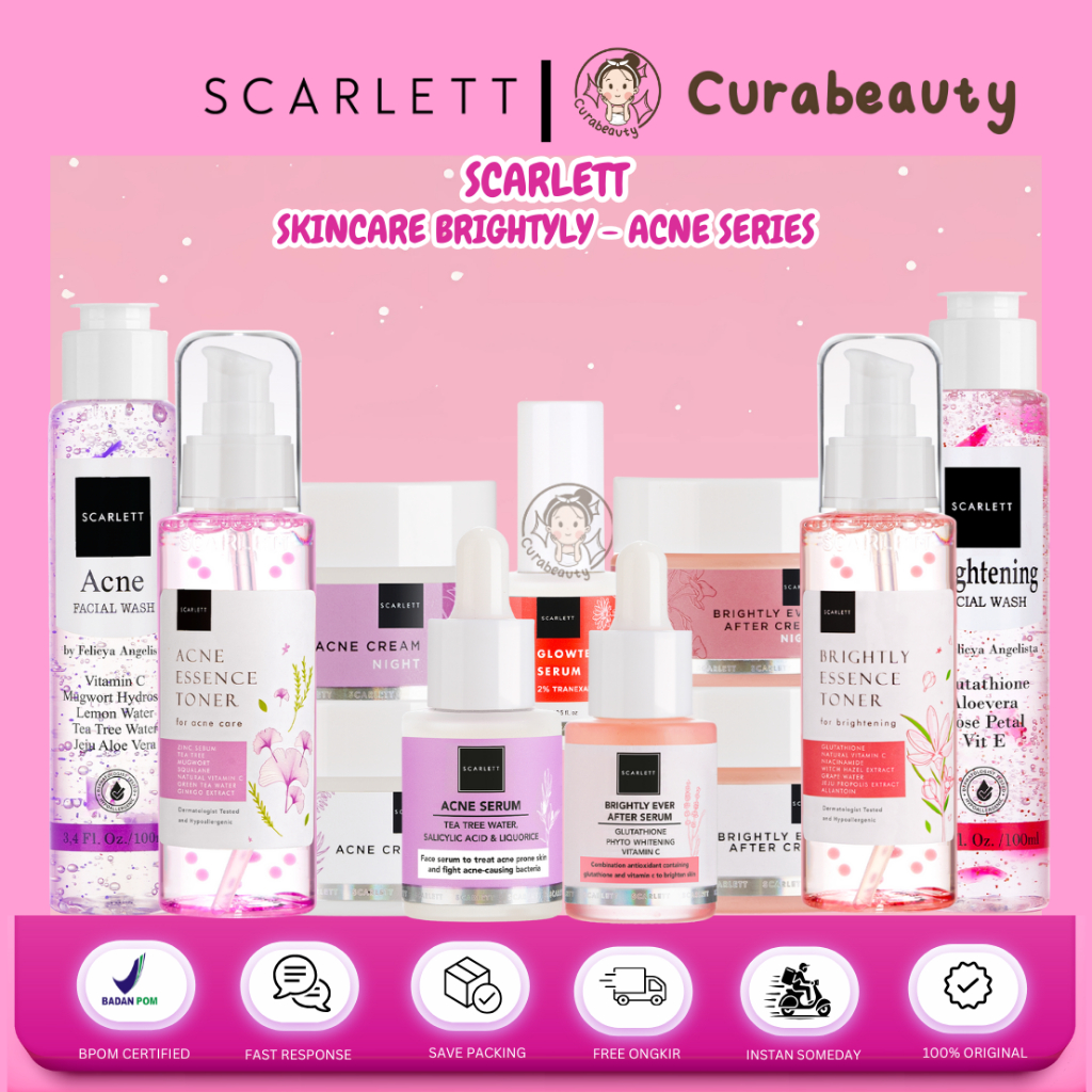 •CURABEAUTY• MANADO SCARLETT WHITENING ACNE BRIGHTLY GLOWTHENING SERIES