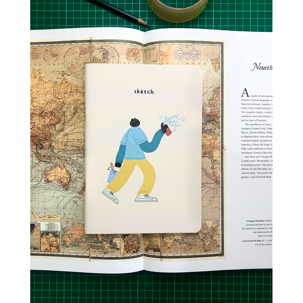 

A5 Blank Notebook - “Blue” Collection | Eya & Lilut | Buku Catatan | Buku Tulis | Buku Polos | Sketchbook | Buku Gambar