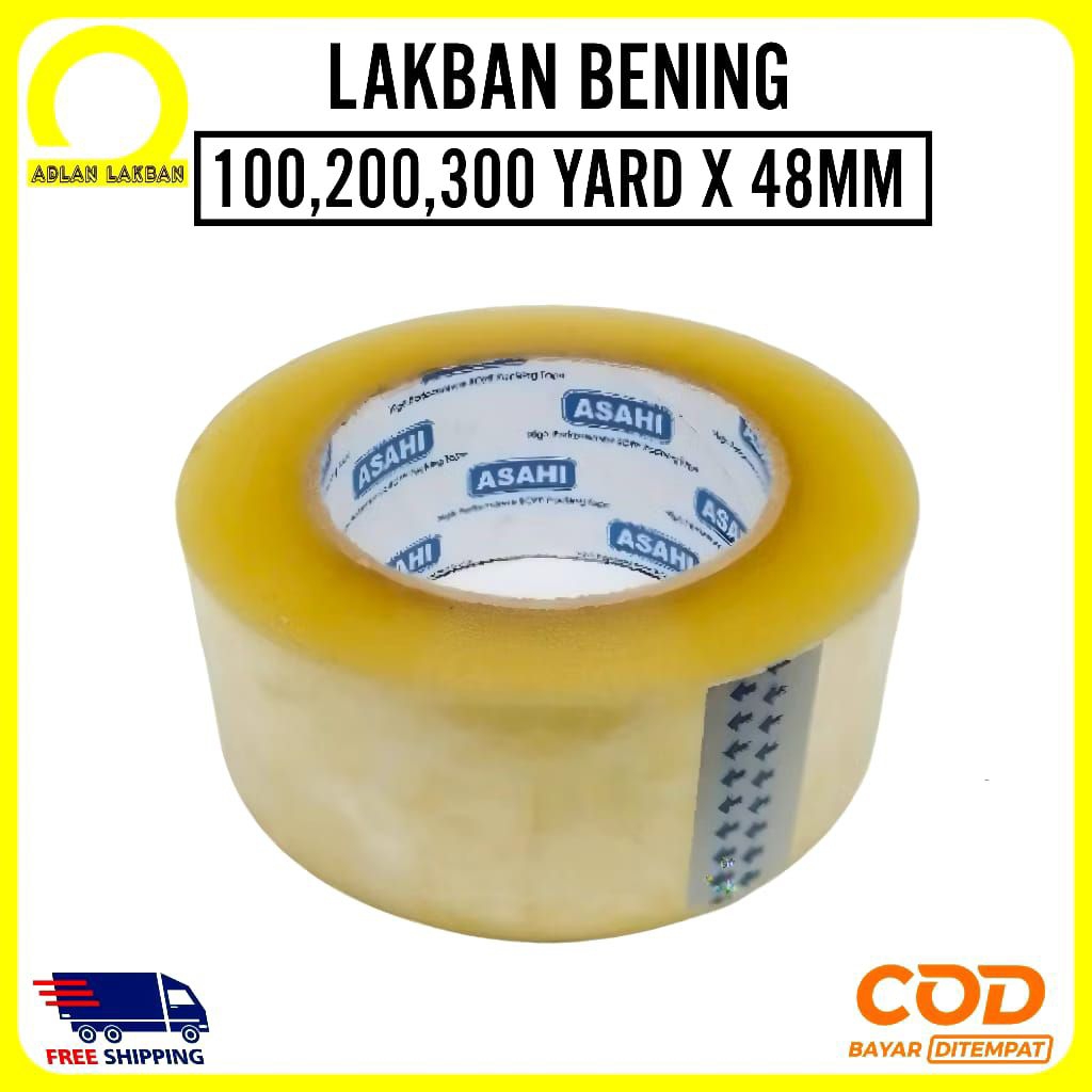 

Lakban Bening 100,200,300 Yard x 45mm Economis / Selotip Isolasi Bening 2 Inch Lengket
