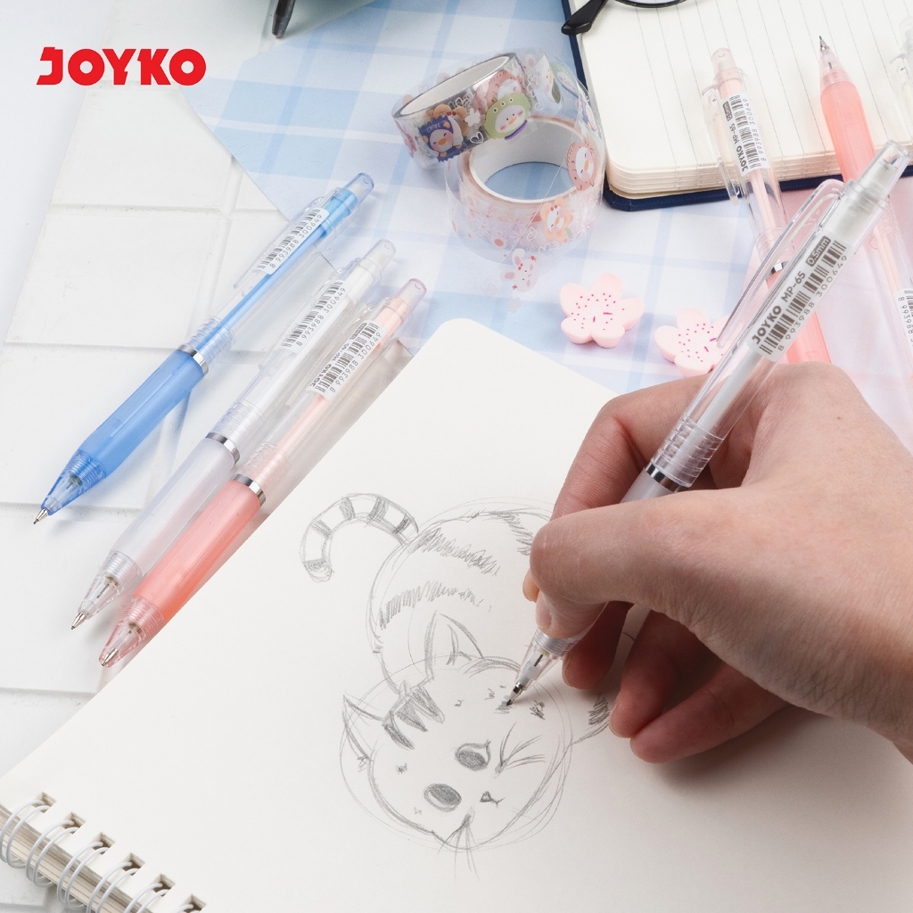 

Joyko Mechanical Pencil 0.5mm SOFT GRIP / Pensil Mekanik 0.5 Joyko GAGANG HALUS MP-65