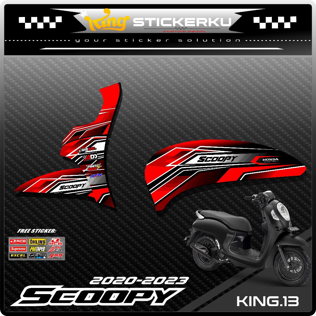 (COD) Stiker Scoopy New 2020-2023 Decal Striping Standar Scoopy New Premium Racing. KS.013