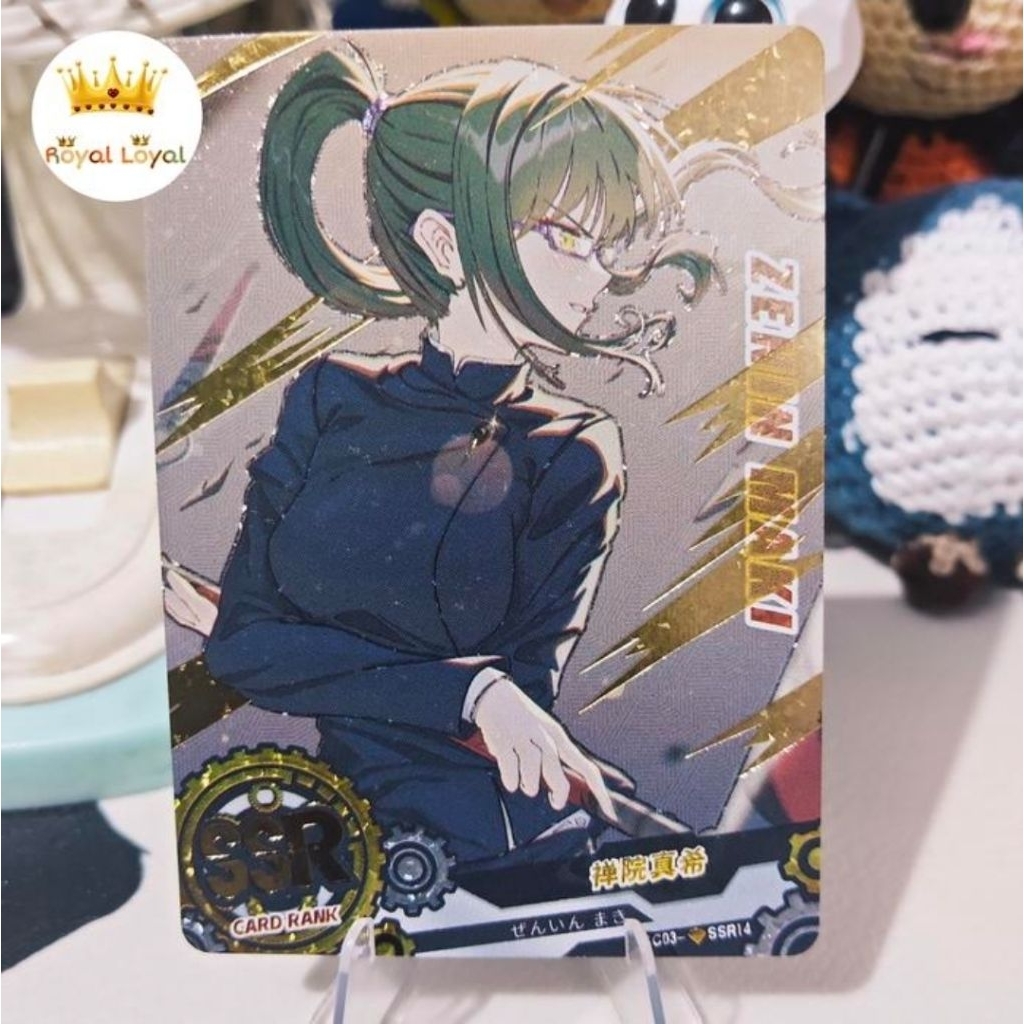 Maki Zenin Kartu CCG TCG Card Of God (COG) SSR+ Diamond Holo - Jujutsu Kaisen (SC03-SSR14)
