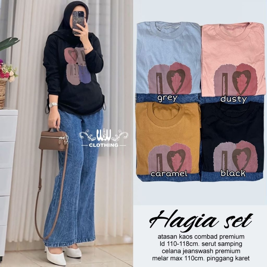 SETELAN CELANA HAGIA SET BY WW