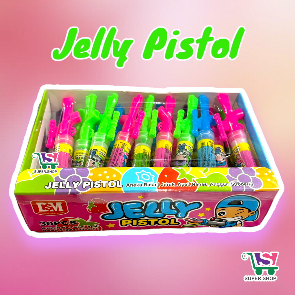 

Jelly Pistol Permen Jeli Agar Aneka Rasa PACK (isi 30 pcs)