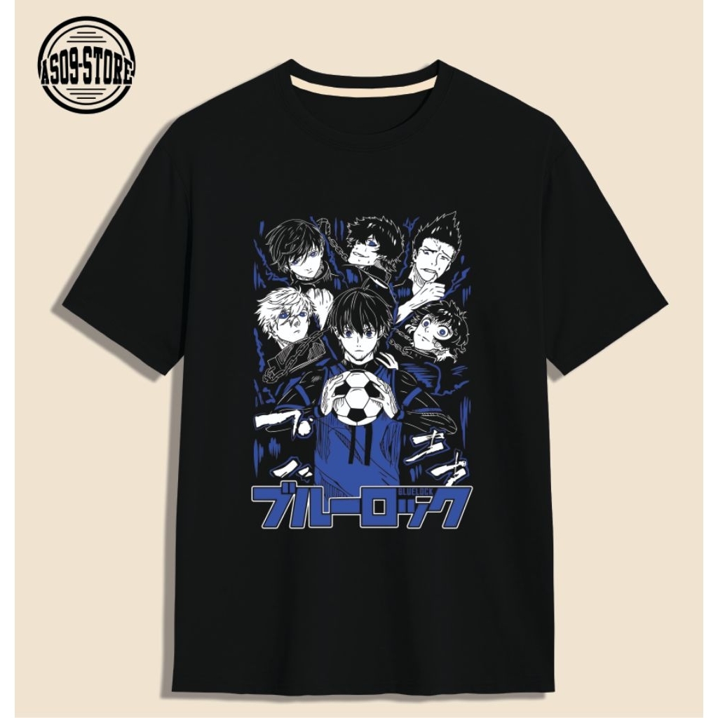 Kaos Tshirt Anime Blue Lock Series Manga Japan Jepang